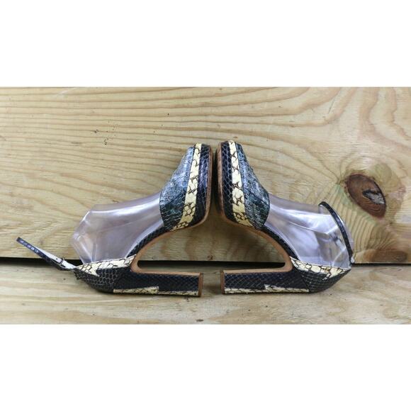 Miu Miu Shoes Womens 9 Heels Snake Python Leather Platform Buckle 2003 Vtg Y2K - Picture 4 of 13